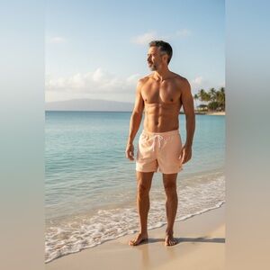 Onia Charles Swim Trunks In Cream Size XXL NWT